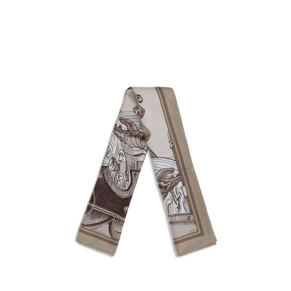 Burberry Beige Silk Men's Scarf - Picture 2 of 3